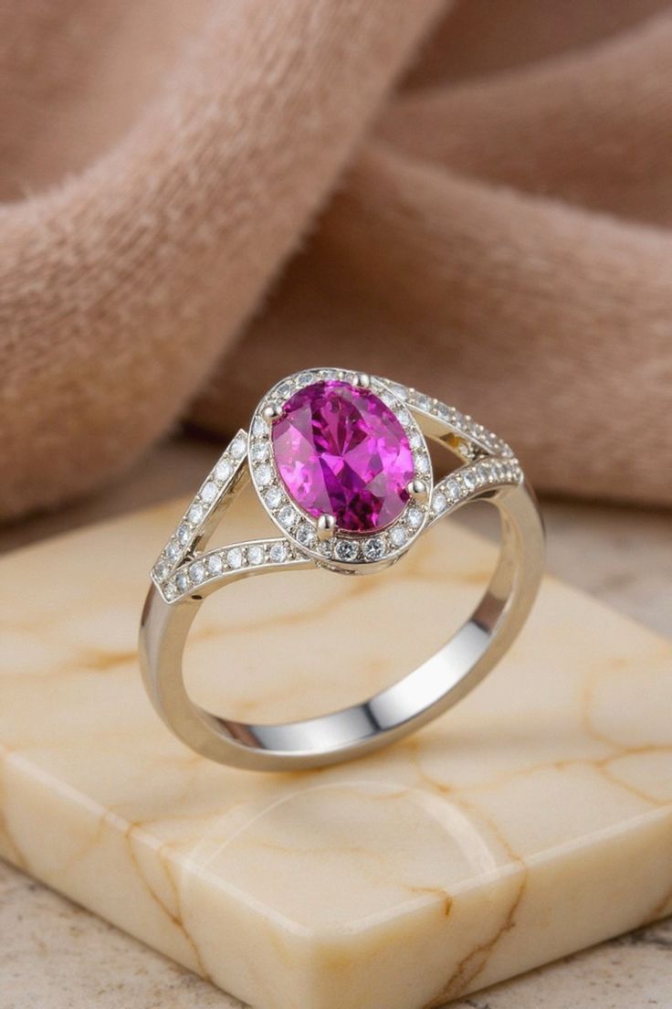 The Dream Pink Oval Sapphire_ Your Forever Promise Sparkles Brilliantly_