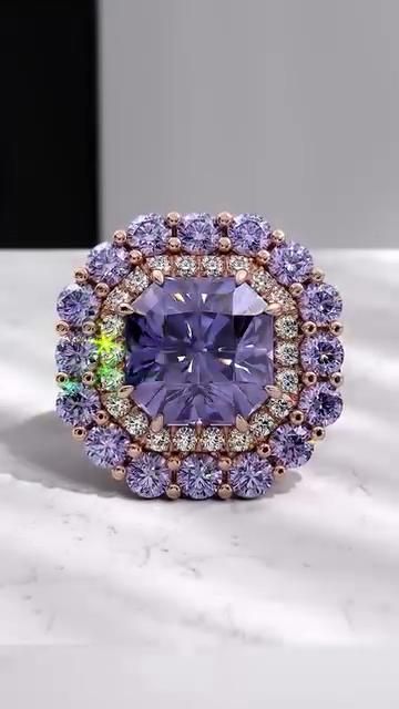 violet gemstone ring