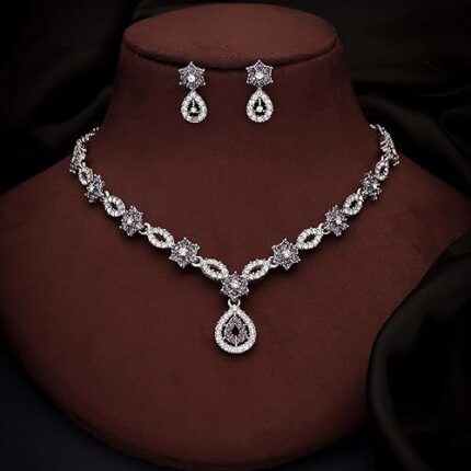D&J Diamonds & Jewels Luxury Teardrop Diamond Jewellery Set