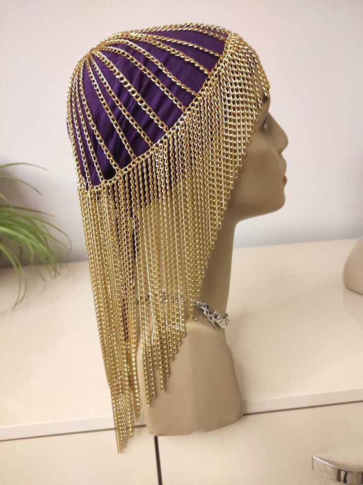 Head Chain, Burning Man Fest, Chain Hair, Exotic Festival Dance Costume, Goddess Head Jewelry, Events, Head Piece 52 - Etsy