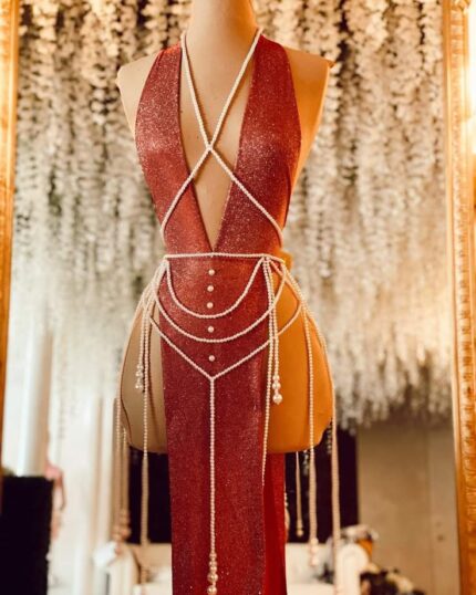 Celestial Pearl Couture Body Chain