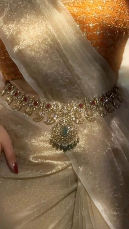 Royal Polki Ruby & Emerald Bridal Kamarbandh
